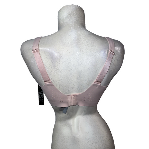 New Victorias Secret Sports Bra 36DD Pink Featherweight High Support Turbo Wick - Picture 4 of 6